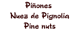 piñones nuez de pignolia pine nuts